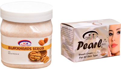 

Pink Root Pearl Bleach 250gm, Bleackheads Scrub 500ml(Set of 2)