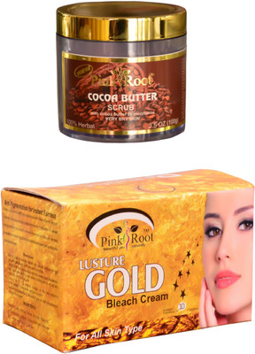 

Pink Root Gold Bleach 250gm, Cocoa Butter Scrub 100gm(Set of 2)