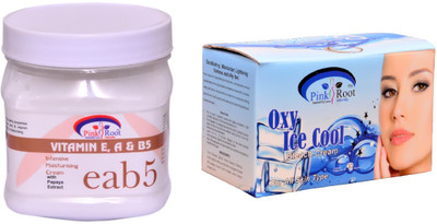 

Pink Root Oxy Ice Cool Bleach 250gm, Vitamin eab5 Cream 500ml(Set of 2)