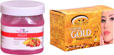 Pink Root Gold Bleach 250gm, Fruit Gel 500ml(Set of 2)