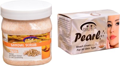 

Pink Root Pearl Bleach 250gm, Sandal Scrub 500ml(Set of 2)