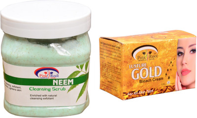 

Pink Root Gold Bleach 250gm, Neem Scrub 500ml(Set of 2)