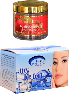 

Pink Root Oxy Ice Cool Bleach 250gm, Pomegranate Butter Cream 100gm(Set of 2)