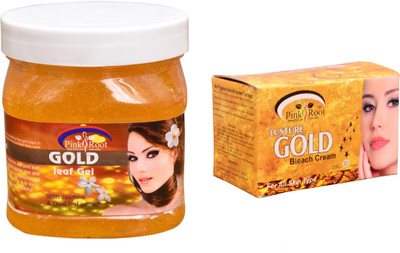

Pink Root Gold Bleach 250gm, Gold Leaf Gel 500ml(Set of 2)