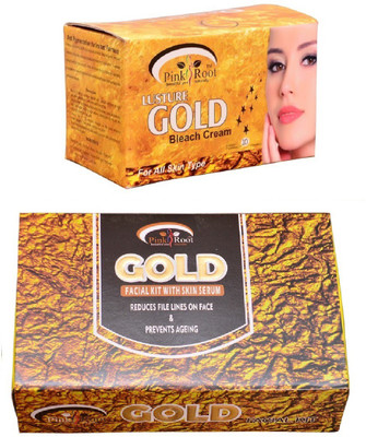 

Pink Root Gold Bleach 250gm, Gold Facial Kit 83gm(Set of 2)