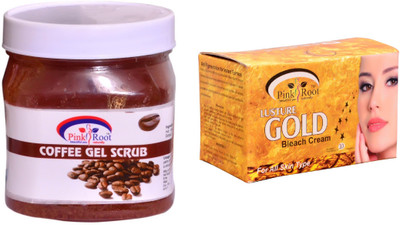 

Pink Root Gold Bleach 250gm, Coffee Gel Scrub 500ml(Set of 2)
