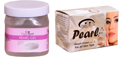 

Pink Root Pearl Bleach 250gm, Pearl Gel 500ml(Set of 2)