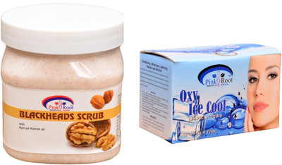 

Pink Root Oxy Ice Cool Bleach 250gm, Bleackheads Scrub 500ml(Set of 2)