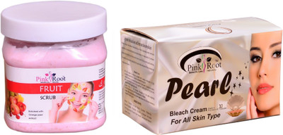 

Pink Root Pearl Bleach 250gm, Fruit Scrub 500ml(Set of 2)