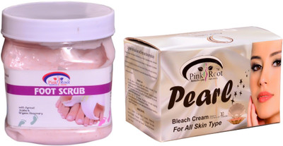 

Pink Root Pearl Bleach 250gm, Foot Scrub 500ml(Set of 2)