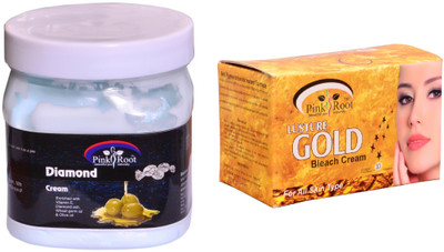 

Pink Root Gold Bleach 250gm, Diamond Cream 500ml(Set of 2)