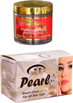 

Pink Root Pearl Bleach 250gm, Pomegranate Butter Cream 100gm(Set of 2)