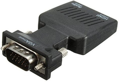 

Microware 1080P VGA Male to HDMI Female Connector Adaptor Converter with 3.5MM Audio USB Cable HDMI Adapter(Compatible with HDTV, Black)
