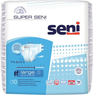 Seni Super Breathable Adult Diapers - L(10 Pieces)