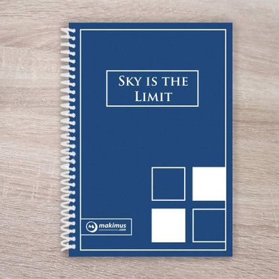 makimus designs A5 Notebook(Sky is the Limit, Blue, Pack of 3)