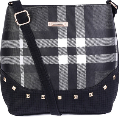 

Ayesha Fashion Sling Bag(Black, White)