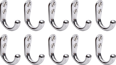 Klaxon Single Hook 1 - Pronged Hook(Silver Pack of 10) Flipkart