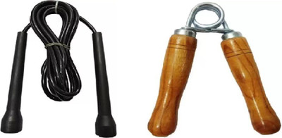

Monika Sports pencil skipping rope+ wooden hand grip for home gym Gym & Fitness Kit