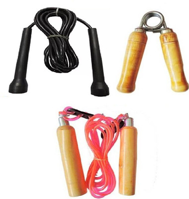 

Monika Sports pencil + wooden skipping rope + wooden hand grip for home gym Gym & Fitness Kit
