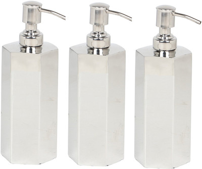 

Generic Stainless Steel Soap Dispenser 500 ML (Hexagonal) (Set of 3) 500 ml Soap Dispenser