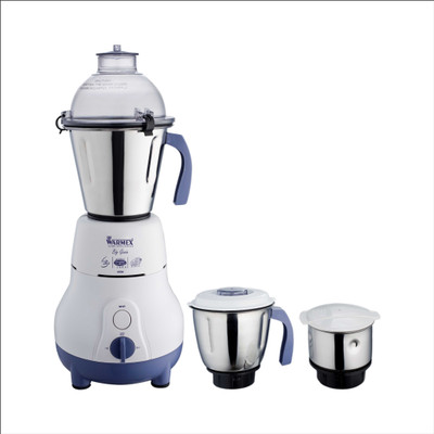 

Warmex Big Genie Mixer Grinder (White & Purple) 600 W Mixer Grinder(White & Purple, 3 Jars)