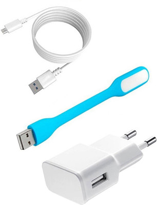 DAKRON Wall Charger Accessory Combo for Itel Selfiepro S41(White)