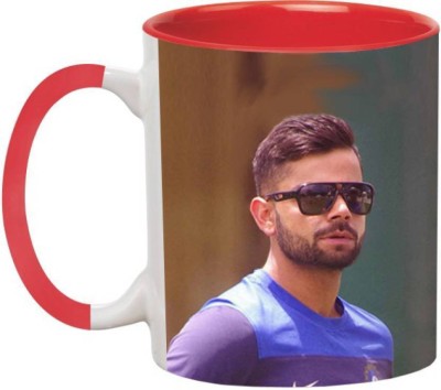 MUGKIN S05 Virat Kohli Indian Cricket player Ceramic Coffee Mug(350 ml)