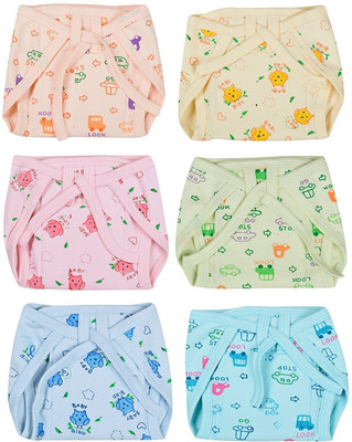 

Triple B Reusable Padded Cotton Cloth Diaper/Langot For Newborn Baby (3-6 Month) Pack Of 6, Multicolor