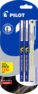 

Pilot V7 (2 Blue +1 Black Hi-tech Point 05) Roller Ball Pen(Pack of 3)