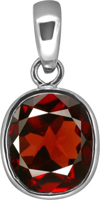 TEJVIJ AND SONS 10.25 ratti natural gomed silver pendent with silver plated for men & women… 999 Silver Garnet Metal Pendant