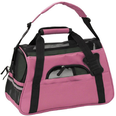 

SRI Airline Approved Pet Carriers w/ Fleece Bed For Dog & Cat - Soft Sided Kennel (GREY) Pink Bike Pet Carrier(Suitable For Dog, Cat)
