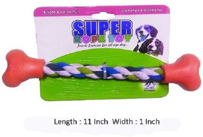 

SICONS Dog Toy Cotton Rope With Plastic Bone Sicons Pet Fashion. Plastic, Cotton Bone, Chew Toy For Dog