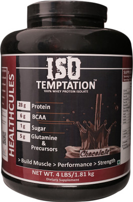

Healthcules ISO Temptation (Chocolate) Whey Protein(1.81 kg, Chocolate)