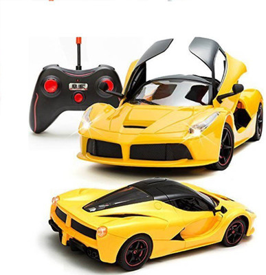

KT BROTHERS Ferrari Style Rechargeable Car With Opening Doors, toys(Yellow)