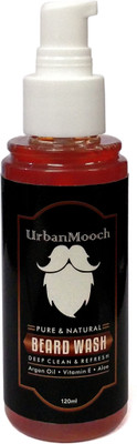 

UrbanMooch Hair & Beard Shampoo for Silky, Soft & Shiny Hair with Vitamin E, Honey & Aloe Vera(120 ml)