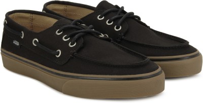 vans boat shoes black
