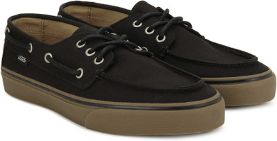 vans boat shoes black