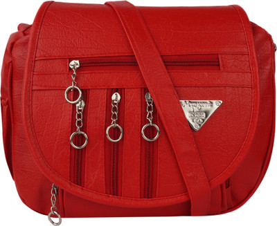 

GulshanCollection Women Red PU Sling Bag