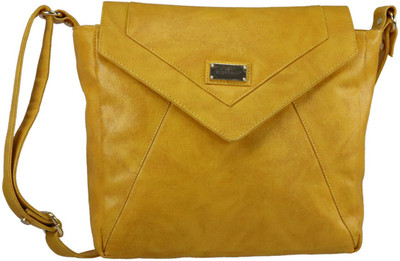 

BUZANCHY Girls Casual Yellow PU Sling Bag