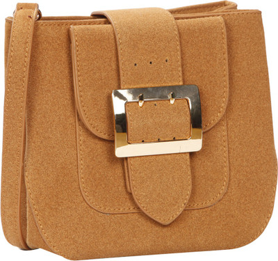 

Bagkok Women Casual Tan PU Sling Bag