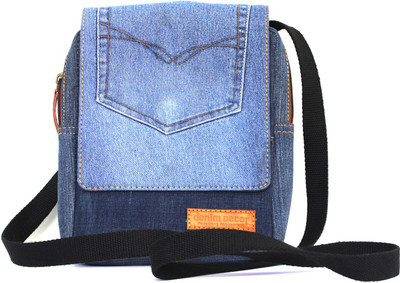 

Denim Decor Boys & Girls Casual Blue Denim Sling Bag
