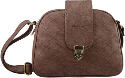 

BUZANCHY Girls Casual Brown PU Sling Bag