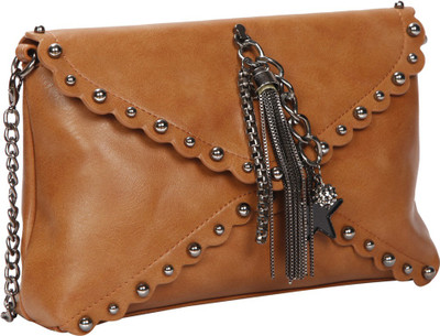 

Bagkok Women Evening/Party Tan PU Sling Bag