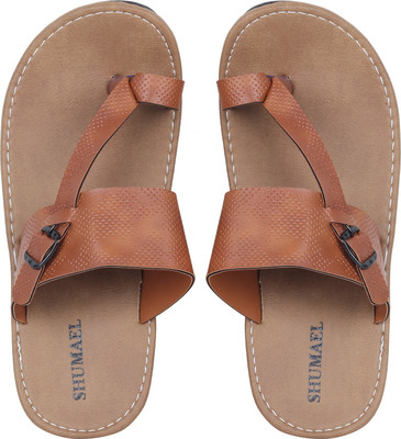 

Shumael Men's Tan Flip-Flops and House Slippers Slippers