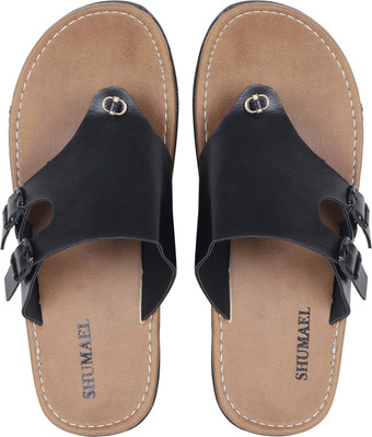 

Shumael Men's Black Flip-Flops and House Slippers Slippers