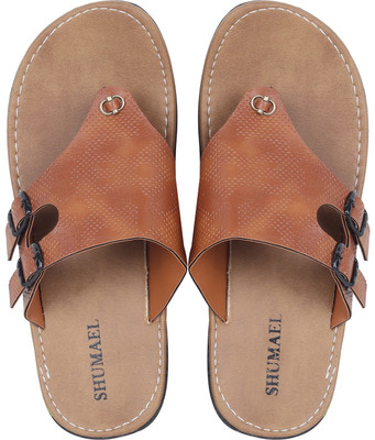 

Shumael Men's Tan Flip-Flops and House Slippers Slippers
