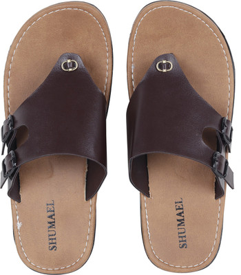 

Shumael Men's Brown Flip-Flops and House Slippers Slippers