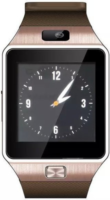 

ESTAR Presenting Bluetooth Smartwatch With Sim-Card Support Gold Smartwatch(Brown Strap Free Size)