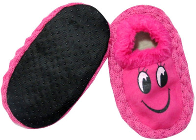 

Neska Moda Boys & Girls Solid Peds/Footie/No-Show, Black;pink