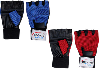 

Sportshour Gym & Fitness (Pack of 2 Pair) Gym & Fitness Gloves (, Multicolor, Black;blue;red